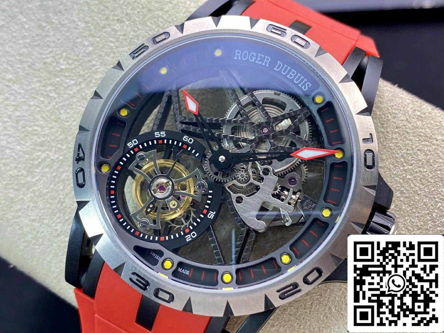 Roger Dubuis Excalibur RDDBEX0549 1:1 edizione migliore BBR Fabbrica Tourbillon scheletrato quadrante