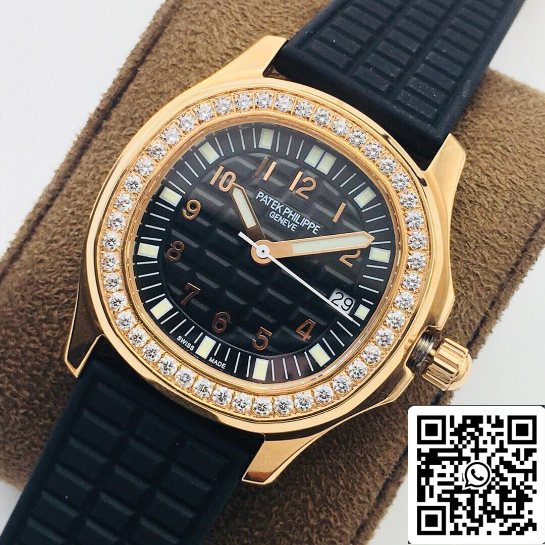 Patek Philippe Aquanaut 5067A Quartz movimento 1:1 Best Edition PPF Fabbrica Rose Gold Black Dial