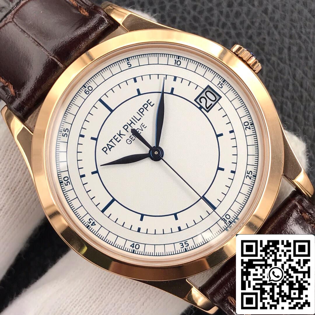 Patek Philippe Calatrava 5296R-001 1:1 Best Edition ZF Fabbrica Rose Gold White Dial