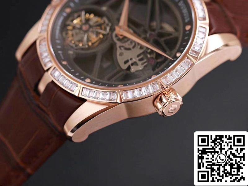 Roger Dubuis Excalibur RDDBEX0404 1:1 Edición Mejor JB Fabbrica V3 Rose Gold Tourbillon Suizo RD505SQ