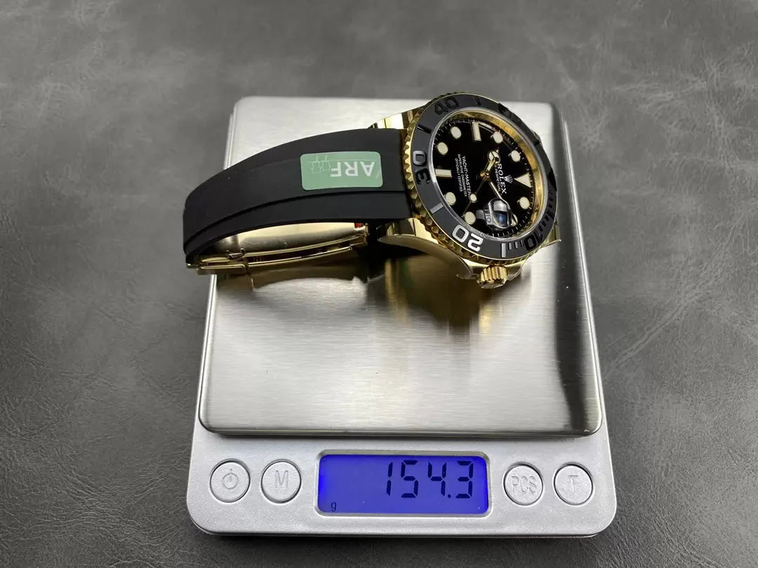 Rolex Yacht-Master 42 quadrante nero Yellow Oro  M226658-0001  1:1 edizione migliore AR Fabbrica Counterweight Versione
