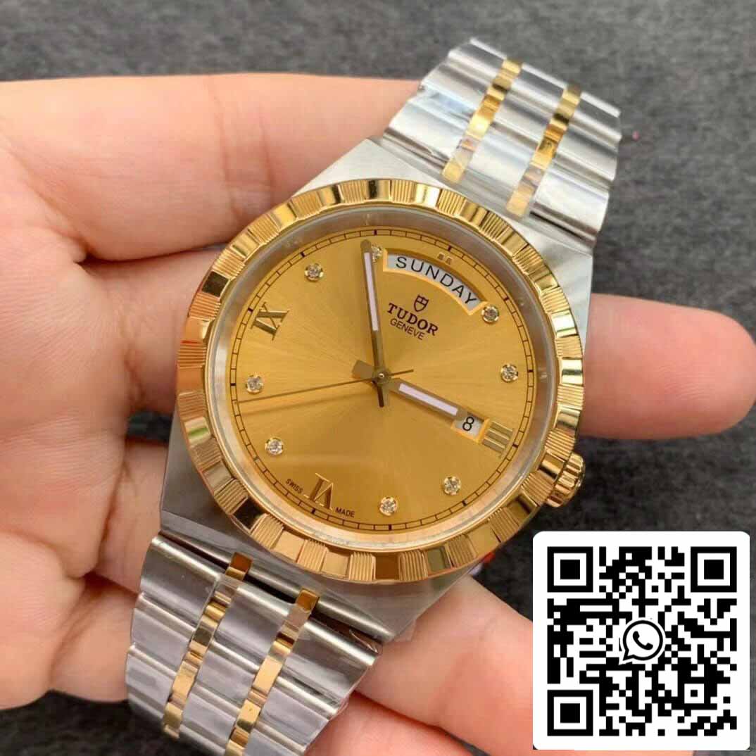 replica Tudor Royal M28603-0006 Best 1:1 Edition  V7 Fabbrica Champagne Dial