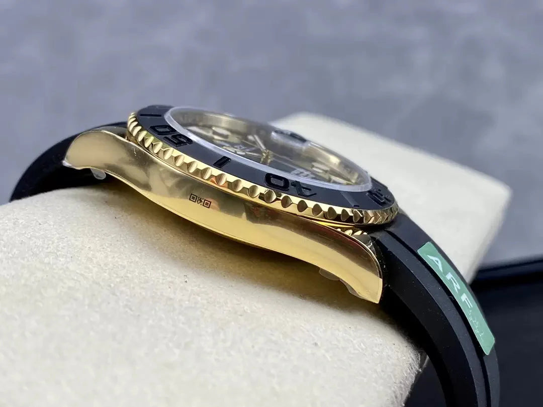 Rolex Yacht-Master 42 quadrante nero Yellow Oro  M226658-0001  1:1 edizione migliore AR Fabbrica Counterweight Versione