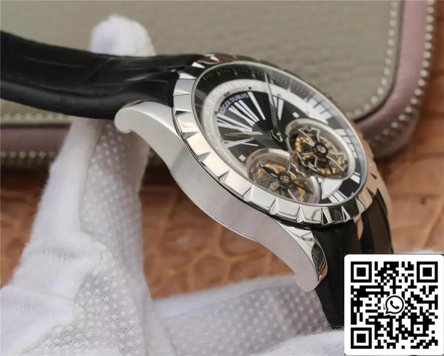 Roger Dubuis Excalibur RDDBEX0291 1:1 edizione migliore JB Fabbrica Tourbillon White Shell Black Dial