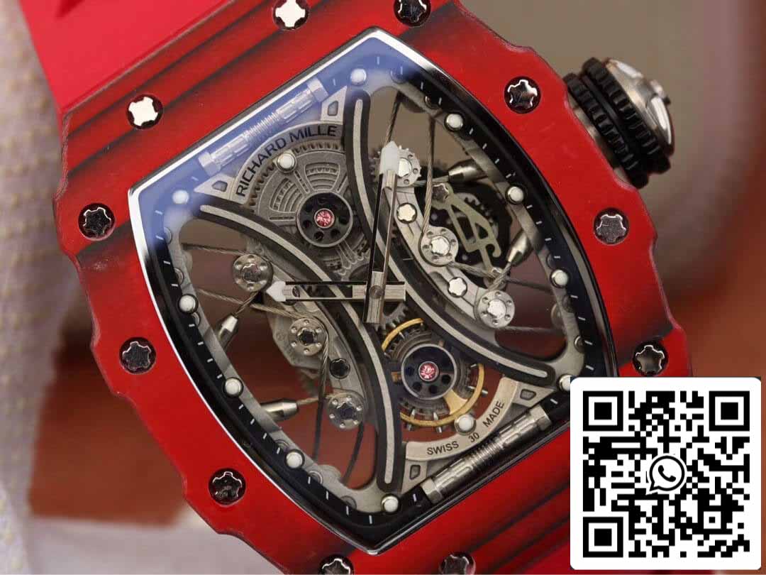 Richard Mille RM53-01 1:1 Best Edition KV Fabbrica Red TPT Carbon Fiber