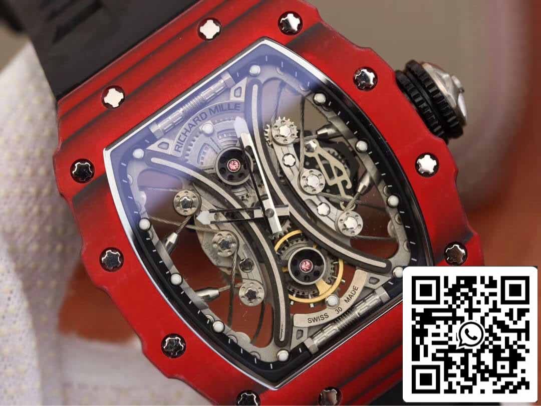 Richard Mille RM53-01 1:1 Best Edition KV Fabbrica TPT Carbon Fiber Black cinturino