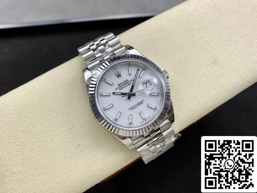 Rolex Datejust M126334-0010 1:1 edizione migliore VS Fabbrica quadrante bianco
