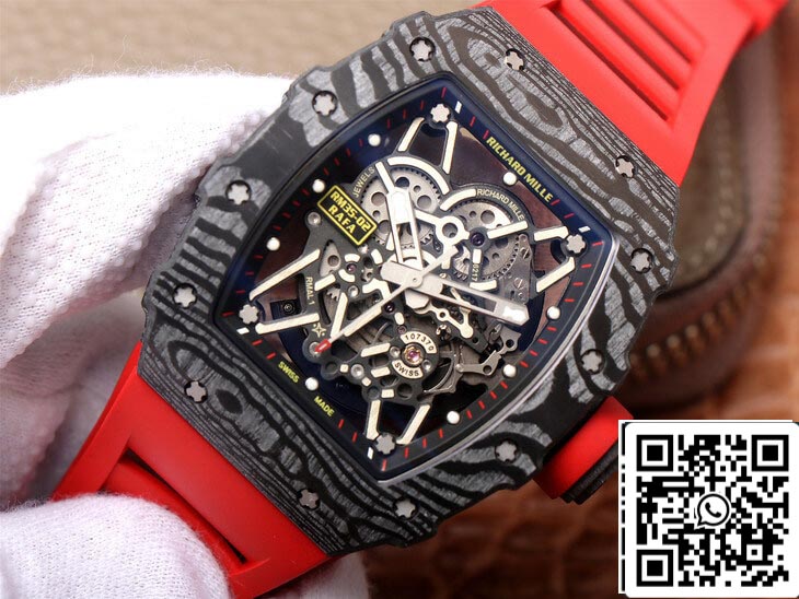 Richard Mille RM35-02 1:1 Best Edition ZF Fabbrica Red Rubber cinturino