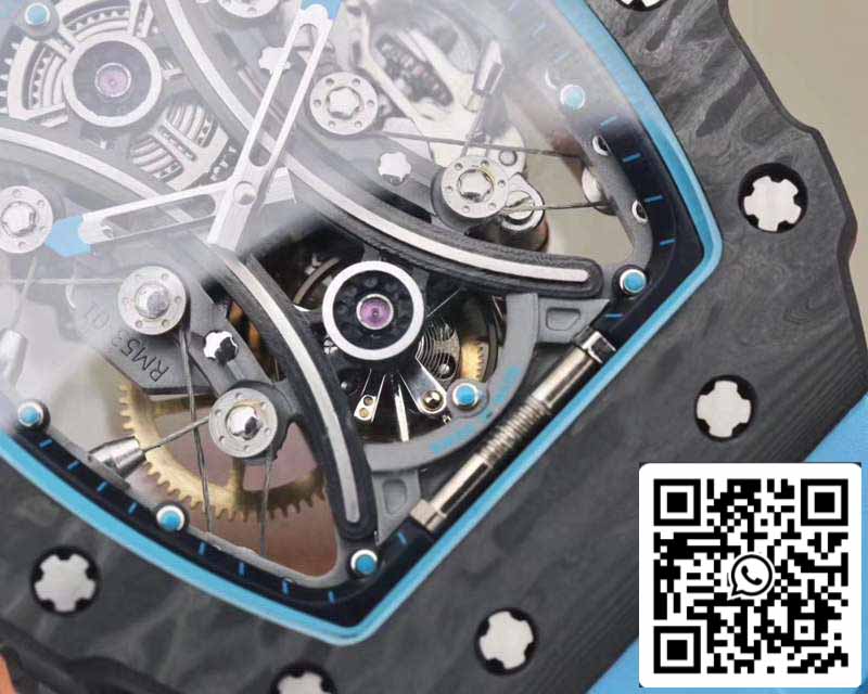 Richard Mille RM53-01 1:1 edizione migliore JB Fabbrica Black Carbon Swiss Tourbillon movimento