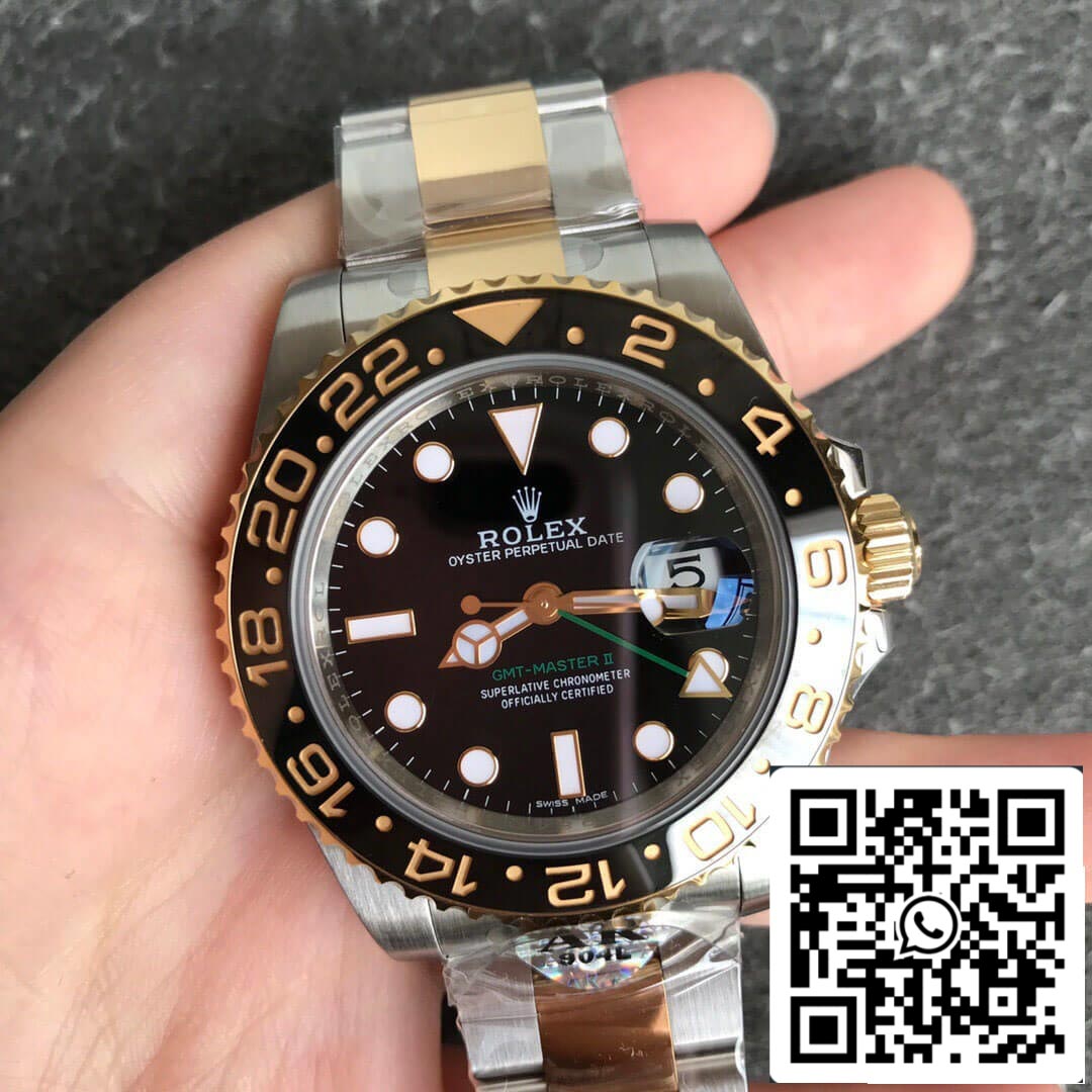 Rolex GMT Master II 116713-LN-78203 1:1 edizione migliore AR Fabbrica quadrante nero