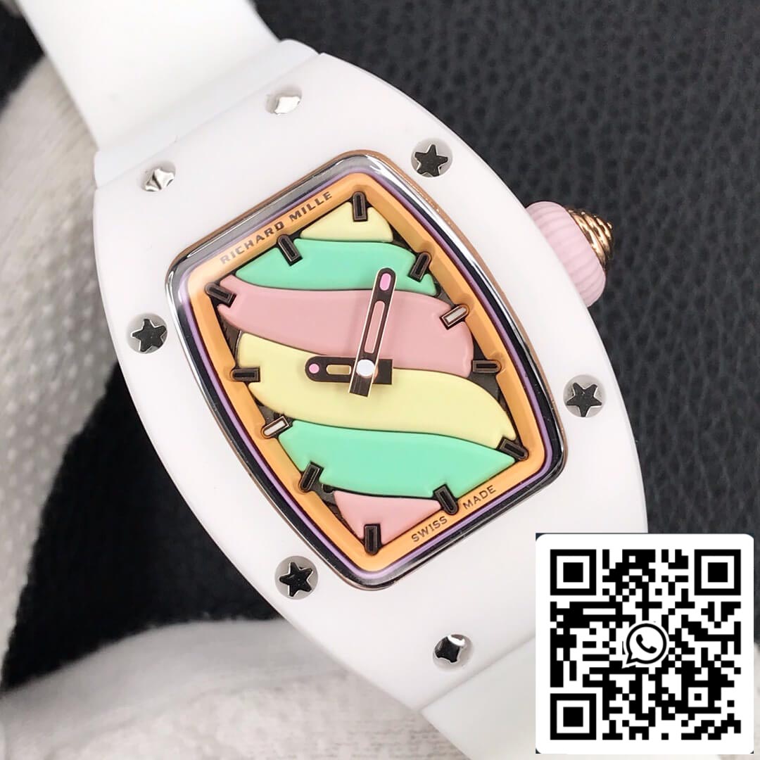 Richard Mille RM-07 Bon Bon 1:1 Best Edition RM Fabbrica White Ceramic Case