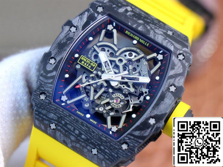 Richard Mille RM35-02 1:1 Best Edition ZF Fabbrica Yellow Rubber cinturino