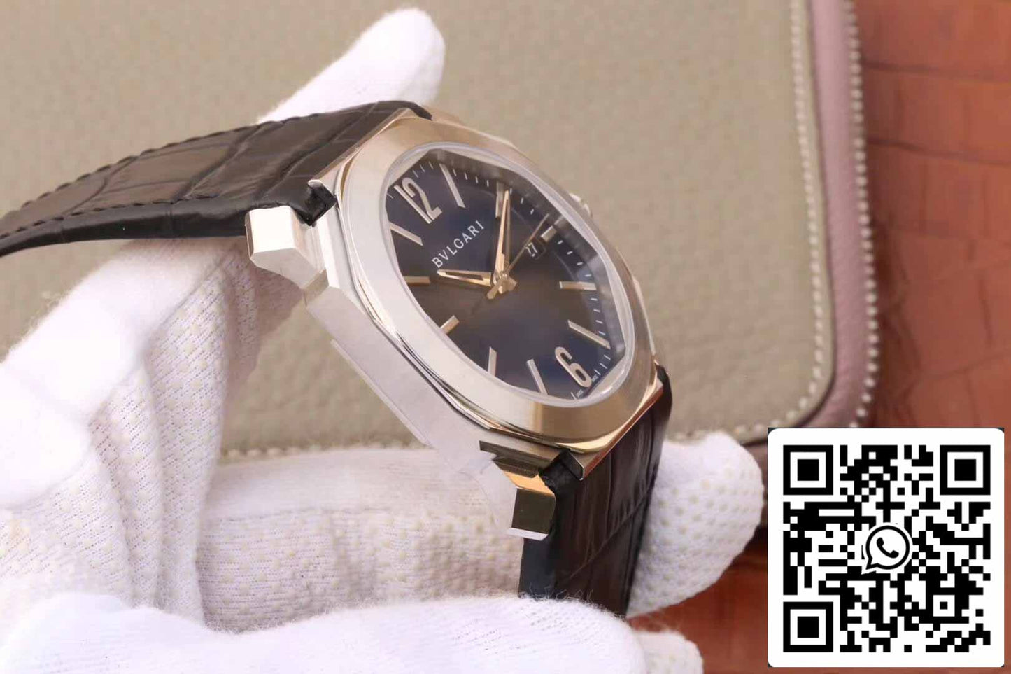 Bvlgari Octo 102429 BGO38C3SLD 1:1 edición mayor Dark quadrante blu