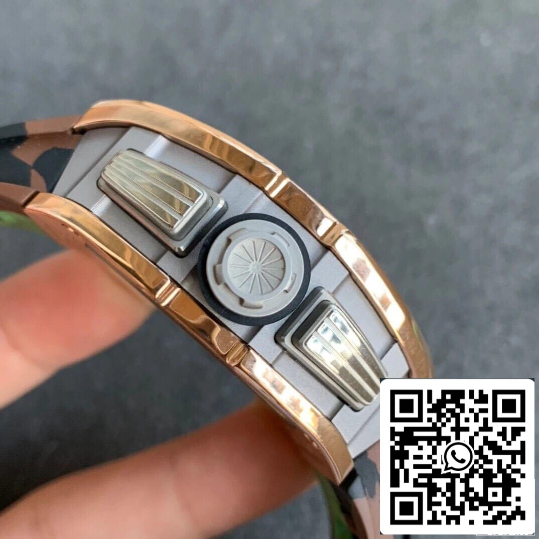 Richard Mille RM11 1:1 Best Edition KV Fabbrica Rose Gold Camouflage cinturino