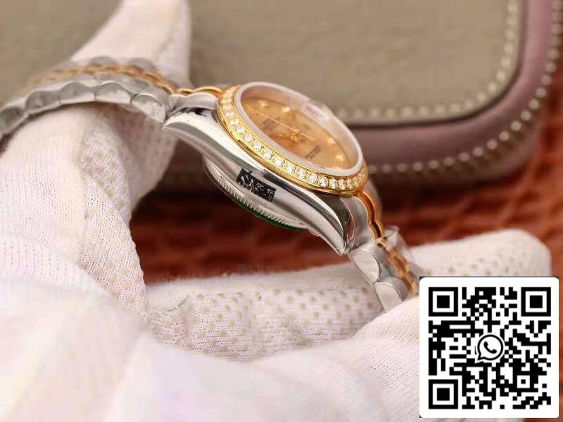 Rolex Lady Datejust 28MM 1:1 Best Edition Swiss NH05 movimento Plating 18K Gold Dial