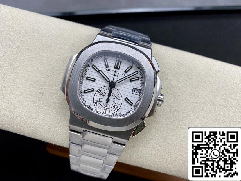 Patek Philippe Nautilus 5980/1A-019 1:1 Best Edition PPF Fabbrica White Dial