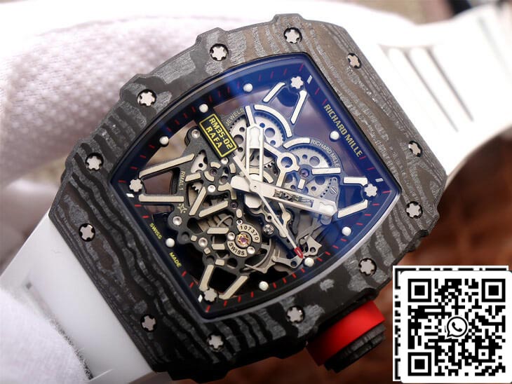 Richard Mille RM35-02 1:1 Best Edition ZF Fabbrica White Rubber cinturino