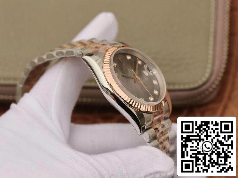 Rolex Datejust  36mm GM Fabbrica 1:1 edizione migliore Gray quadrante Diamond Markers 18K Oro Wrapped Swiss ETA3135