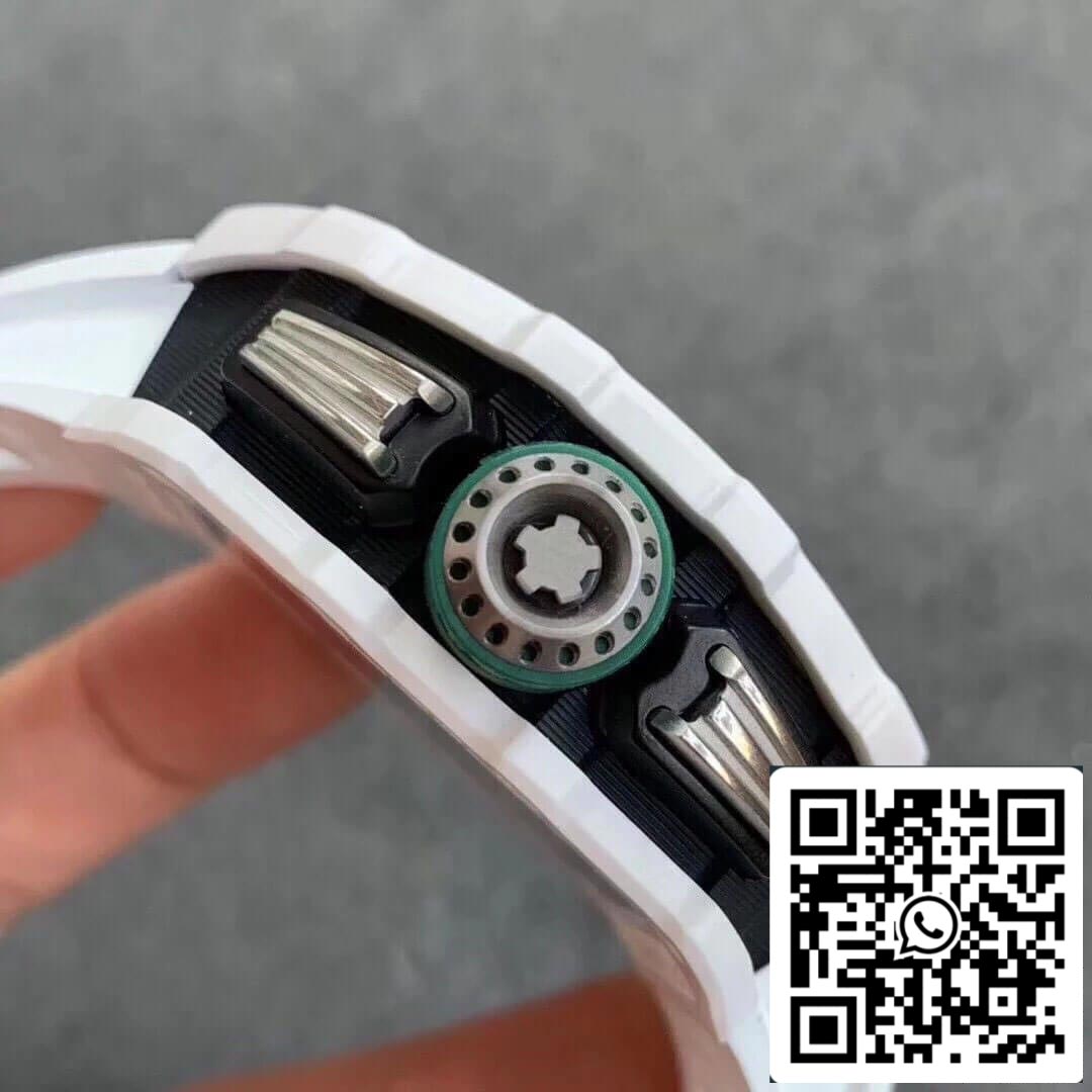 Richard Mille RM011-03 1:1 Best Edition KV Fabbrica White cinturino