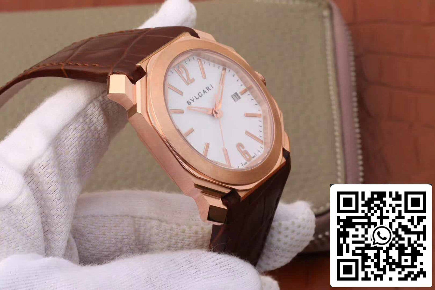 Bvlgari Octo 102119 BGOP38WGLD 1:1 edición mejor cuadrante blanco