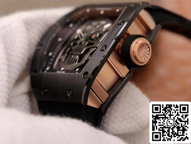 Richard Mille RM052-01 1:1 Best Edition ZF Fabbrica Black Ceramic Grey Skull Dial Swiss movimento
