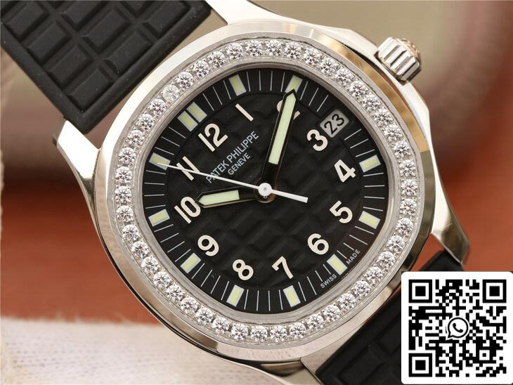 Patek Philippe Aquanaut 5067A-001 1:1 Melhor Edição PPF Fabbrica Diamante Mostrador Preto