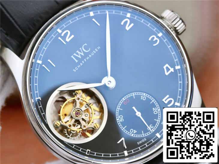 IWC Portuguese Tourbillon 1:1 Best Edition ZF Fabbrica Black Dial