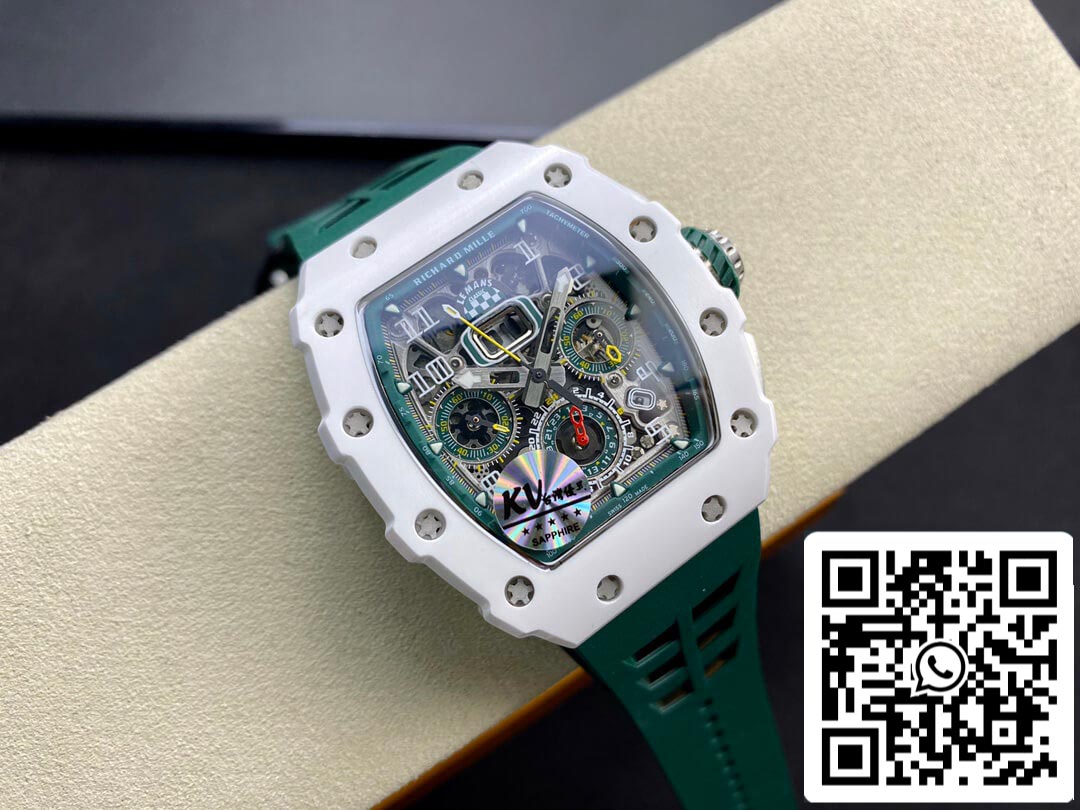 Richard Mille RM011-03 1:1 Best Edition KV Fabbrica Green cinturino