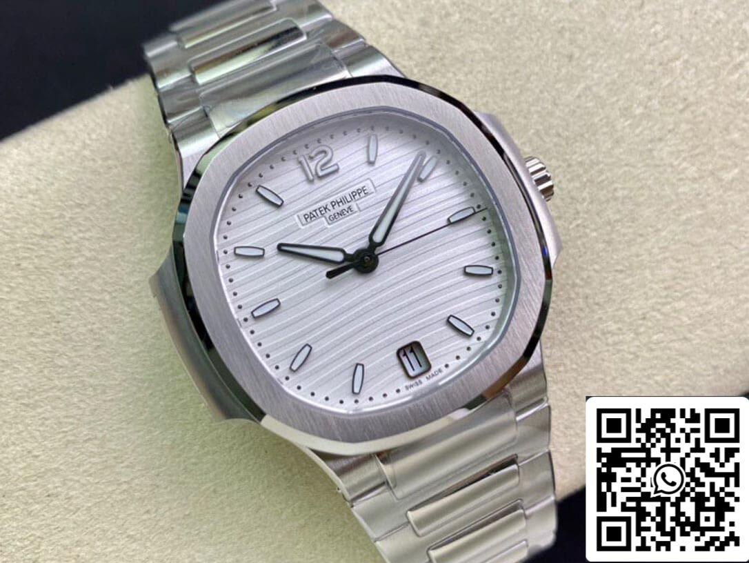 Patek Philippe Nautilus Ladies 7118/1A-010 1:1 edizione migliore 3K Fabbrica quadrante argento