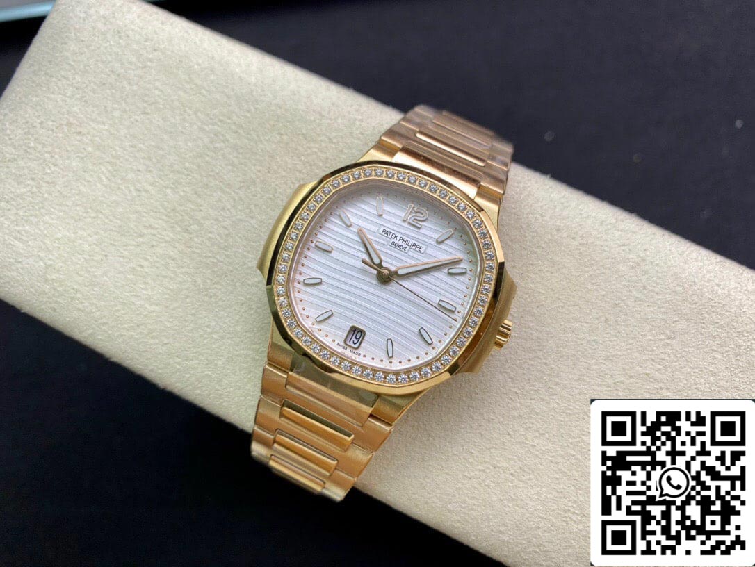 Patek Philippe Nautilus Ladies 7118/1200R-001 1:1 edizione migliore 3K Fabbrica Rosa Oro