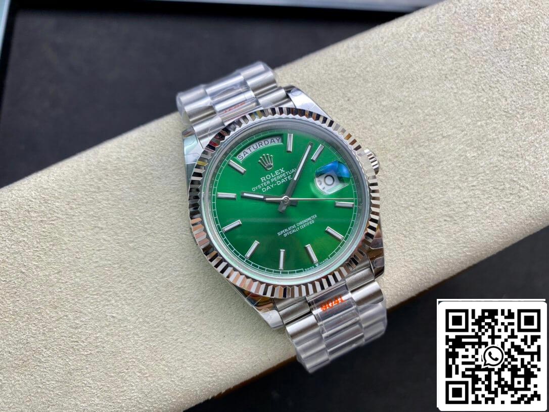 Rolex Day Date 40MM 1:1 edição melhor GM Fabbrica quadrante verde