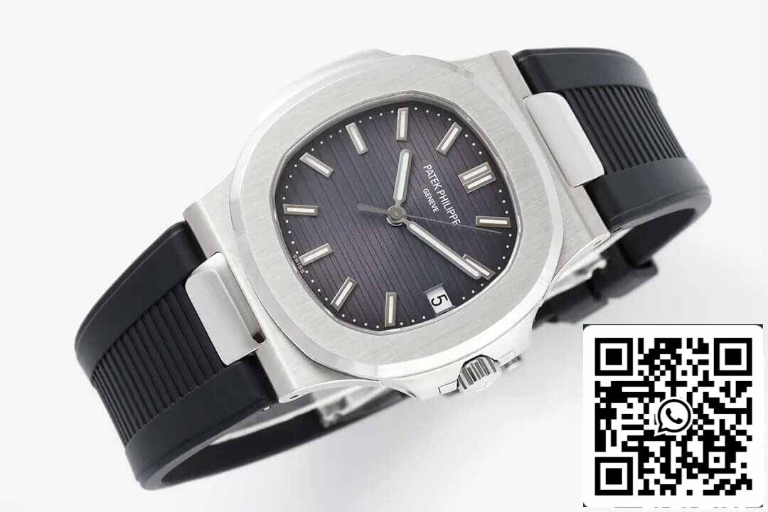 Patek Philippe Nautilus 5711 1:1 Best Edition PPF Fabbrica Black Rubber cinturino