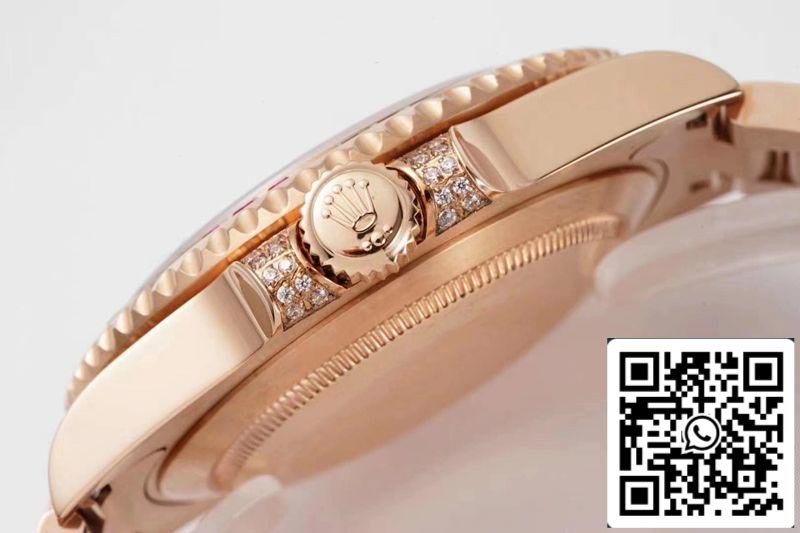 Rolex GMT Master II 116759 SAru 1:1 Best Edition ROF Fabbrica Rose Gold Swiss ETA2836
