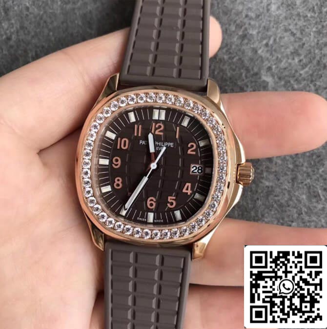 Patek Philippe Aquanaut 5068R-001 1:1 Mejor Edición PPF Fabbrica Oro Rosa Esfera Marrón