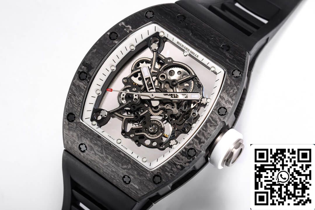 Richard Mille RM055 NTPT 1:1 edizione migliore BBR Fabbrica Nero cinturino