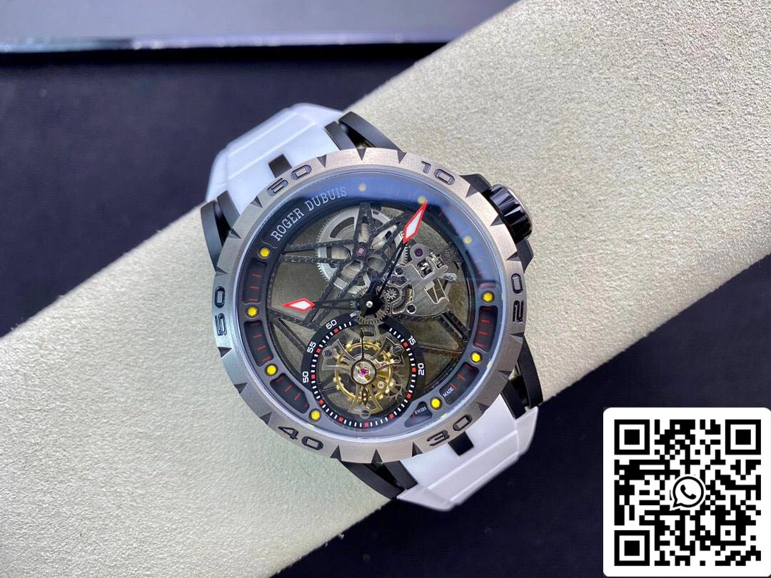 Roger Dubuis Excalibur RDDBEX0549 1:1 edizione migliore BBR Fabbrica Tourbillon Bianco cinturino