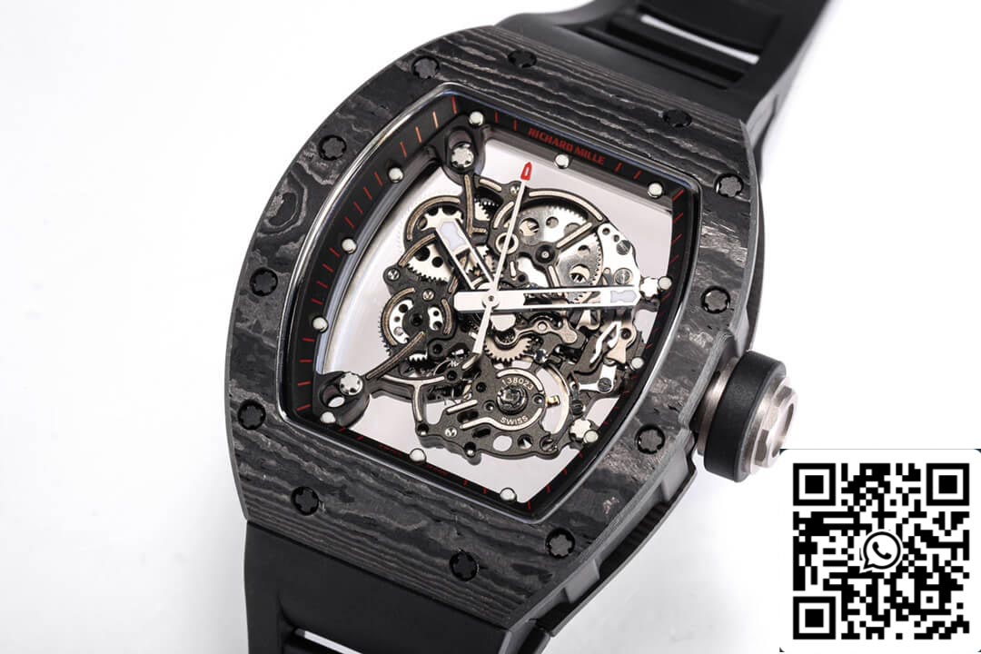 Richard Mille RM055 NTPT 1:1 edizione migliore BBR Fabbrica Nero fibra di carbonio quadrante