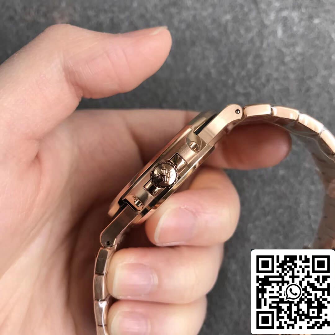 Patek Philippe Nautilus 5711/1R-001 1:1 Best Edition PPF Fabbrica V4 Rose Gold White Dial Swiss ETA324