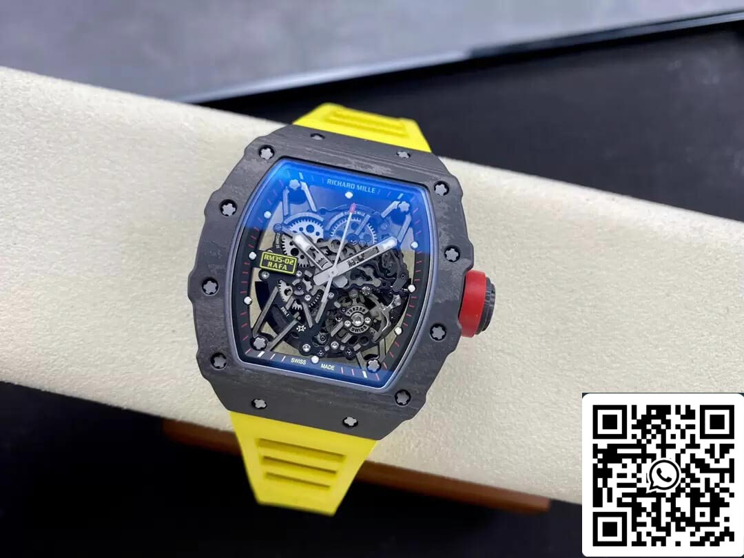 Richard Mille RM35-02 1:1 Best Edition T+ Fabbrica NTPT Carbon Fiber Yellow cinturino