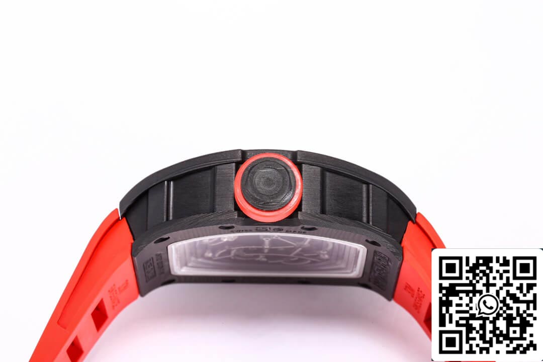 Richard Mille RM055 NTPT 1:1 edizione migliore BBR Fabbrica fibra di carbonio Red cinturino