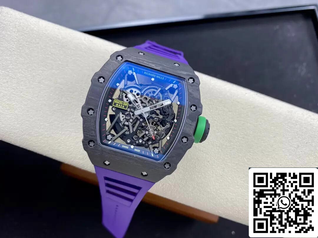 Richard Mille RM35-02 1:1 Best Edition T+ Fabbrica NTPT Carbon Fiber Purple cinturino