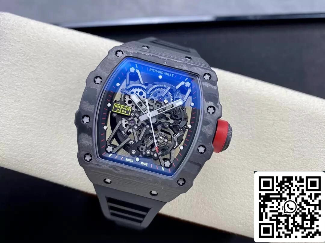 Richard Mille RM35-02 1:1 Best Edition T+ Fabbrica NTPT Carbon Fiber Black cinturino