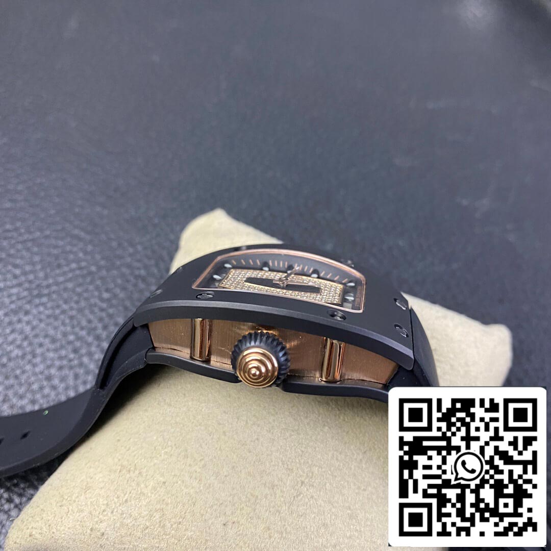 Richard Mille RM 07-01 1:1 Best Edition RM Fabbrica Black Rubber cinturino