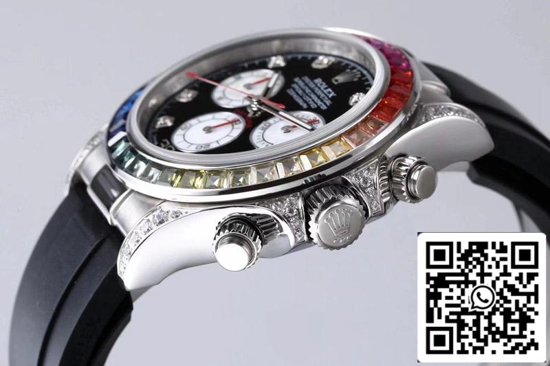 Rolex Daytona 116599RBOW 1:1 edizione melhor BL Fabbrica quadrante nero Swiss ETA4130