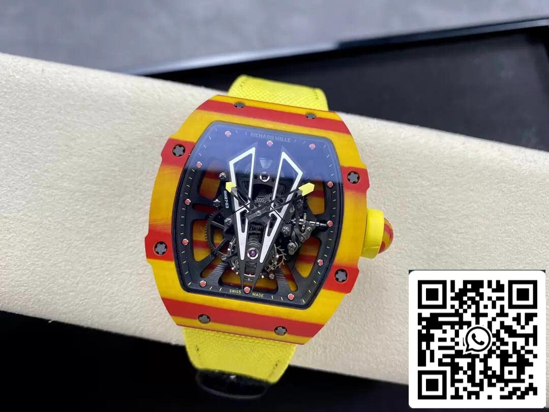 Richard Mille RM27-03 Tourbillon 1:1 edizione migliore BBR Fabbrica Yellow cinturino