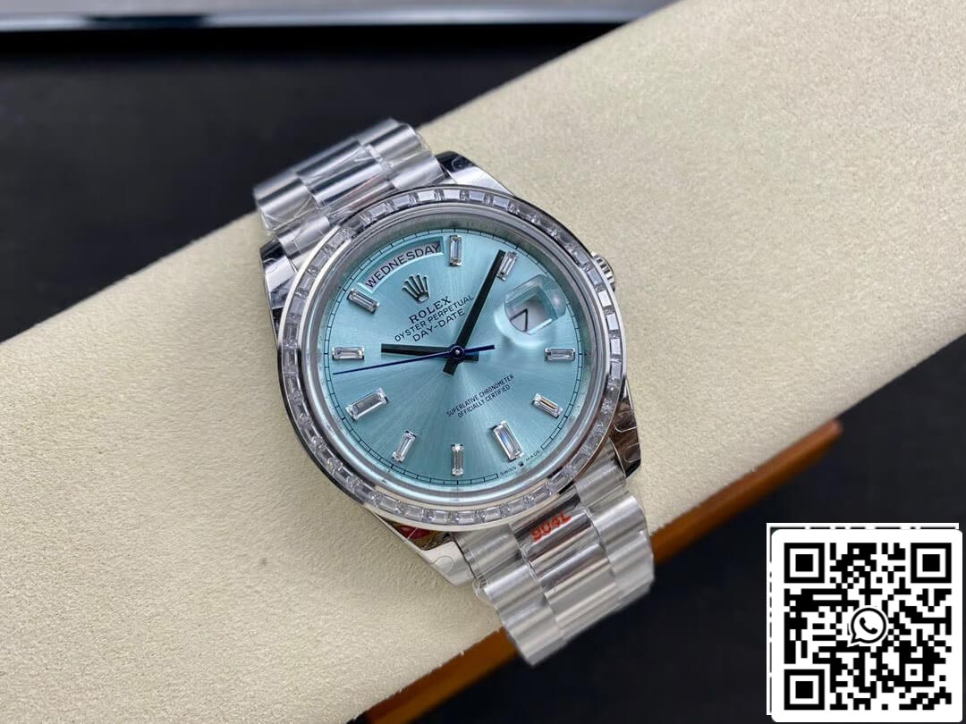 Rolex Day Date M228396TBR-0002 1:1 edição melhor GM Fabbrica Ice quadrante azul