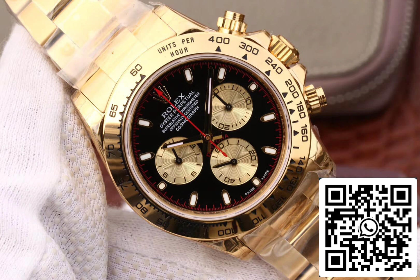 Rolex Daytona Cosmograph M116508-0009 1:1 edição melhor JH Fabbrica ouro 18K