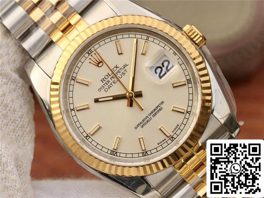 Rolex Datejust 116233 36mm Jubilee cinturino AR Fabbrica Yellow Oro
