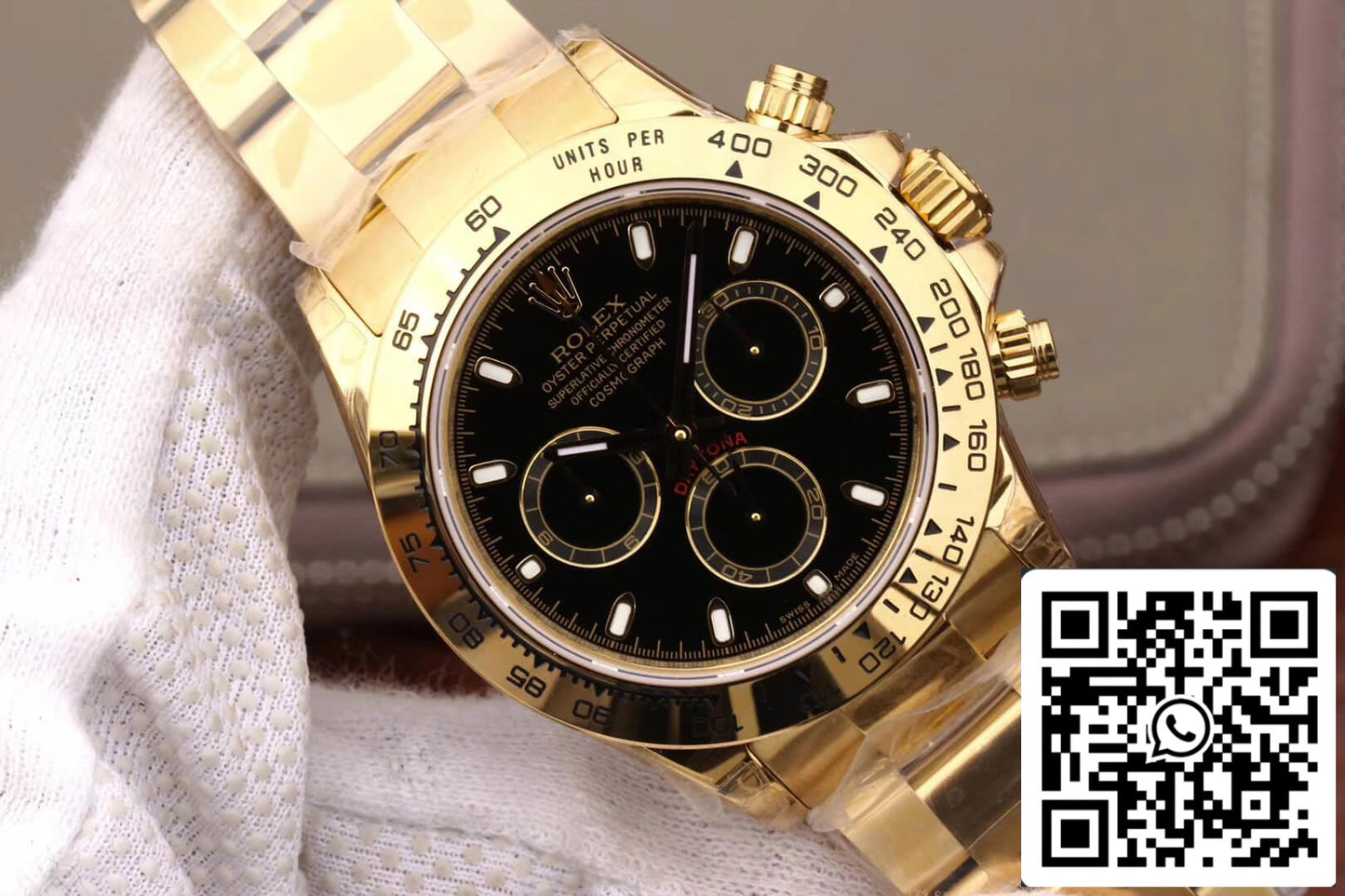 Rolex Daytona Cosmograph M116508-0004 1:1 edição melhor JH Fabbrica mostrador preto