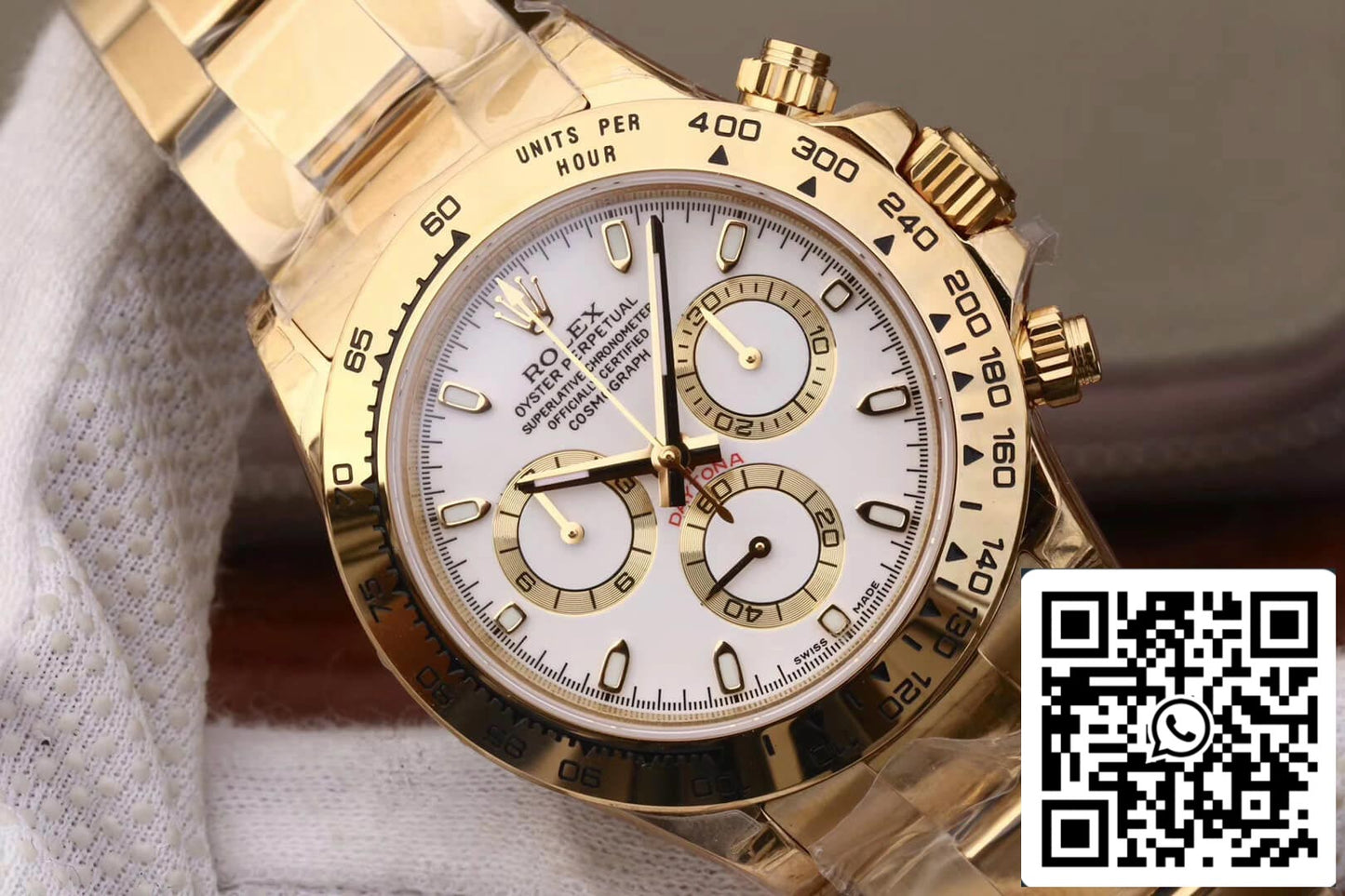 Rolex Daytona Cosmograph M116508-0001 1:1 edição melhor JH Fabbrica mostrador branco